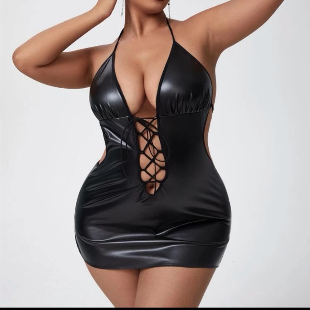 Pu leather lingerie